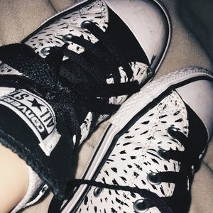 Black and White Speckled Converse